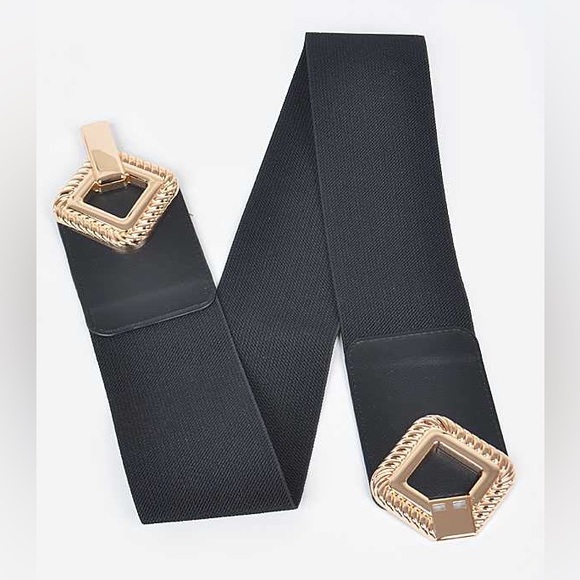 Plus Size Chunky Elastic Statement Belt - Picture 3 of 5